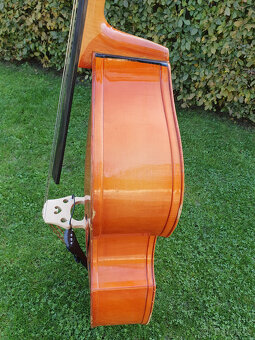 Celomasívní český 3/4 kontrabas, snímač, obal - 11