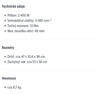 Výkonný nožový drtič Parkside 2400W - 11