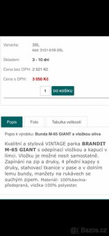 Parka M65 GIANT , velikost XL - 11