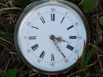 Starožitné stříbrné kapesní hodinky - klíčovky - 11