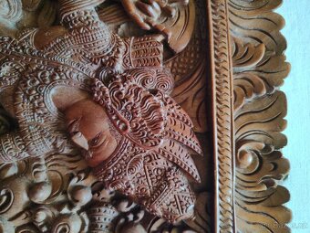 2 Drevené panely Rámájany z Bali - 11