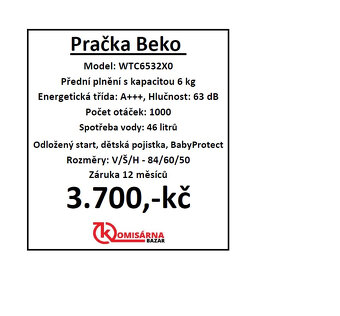 Použitá pračka BEKO WTC6532X0 se zárukou - 11