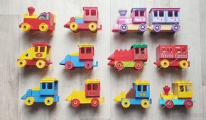AUTA+STROJE DUPLO, vlaky,koleje, domky,kostky, doplňky - 11