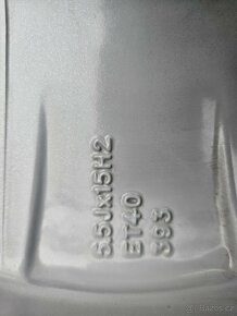 5x100 15 5,5J ET40 orig.VW alu kola vĉ. zim. Continental 7-7 - 11