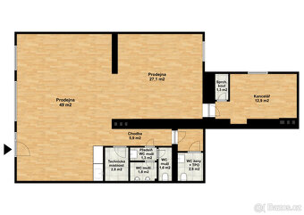 Pronájem obchodních prostor 106 m2, ul.28. října, Jeseník - 11