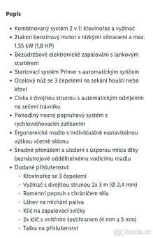 Benzínová kosa struna a trojzubec Parkside - 11