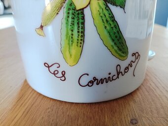 VINTAGE PORCELÁNOVÁ DÓZA NA OKURKY SOLOGNOTE FRANCIE - 11