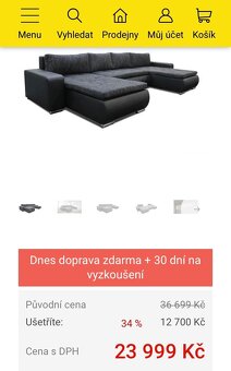 Velká sedací souprava s taburetem s úložným prostorem navíc - 11