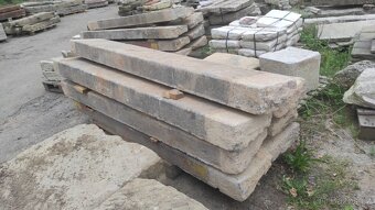 Staré kamenné schody, žulové schody, schod, 20 ks - 11