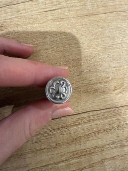 Starožitná stříbrná rtěnka se zrcátkem, punc - 11