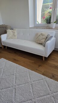 Bílá rozkládací sedacka Regor - 11