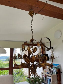 Starožitný lustr květiny - 11