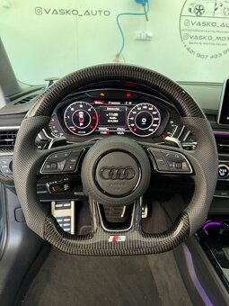 AUDI VOLANT KARBONOVY ZKOSENY s airbagom a RS padlami - 11