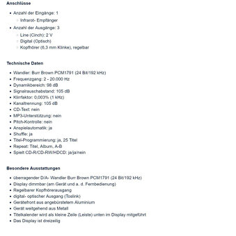 DENON DCD-500AE / Stereo CD Player + DO / CD-R - 11