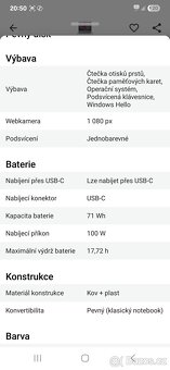 Prodám Lenovo Thinkbook 16 g6 šedý s příslušenstvím - 11