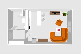 REZERVOVÁNO - Pronájem bytu 1+kk, Frýdek, ul. Novodvorská - 11