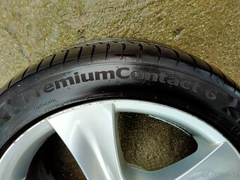Alu kola, 7,5J x17, 5x114,3, ET 42, Pneu Continentál 4x6mm - 11