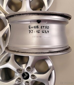 Disky na Ford 5x108 Et50 7jx16 63,4 Top stav - 11