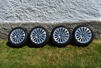 Alu kola 5x108 R17 - originál FORD (zánovní zimní pneu 9 mm) - 11