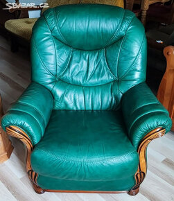 Luxusní kožená sedací souprava 3 + 1 + 1 - 11