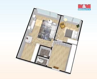 Prodej bytu 2+kk, 45 m², Praha, ul. Modrá - 11