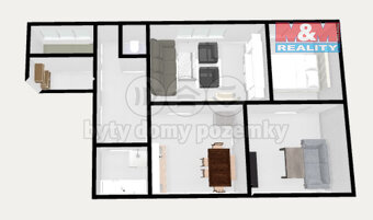 Prodej bytu 3+1, 78 m², Karlovy Vary, ul. Nad Dvorem - 11