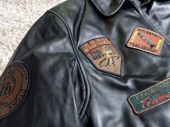 NOVÁ kožená letecká bunda A2 - L,XL-2XL - 11