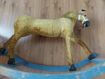 Starý houpací kůň koník - hračka retro vintage velice pěkný - 11