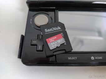 PRODÁNO Nintendo 3DS Cosmos Black+homebrew hack a 64GB karta - 11