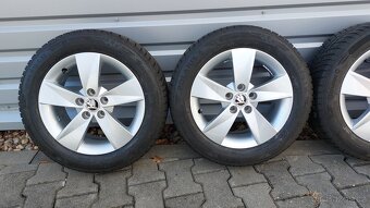 Alu kola 5x100 r15 originál škoda fabia zimní pneu - 11