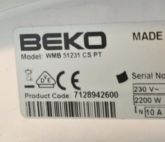 Beko 5kg 1200ot.PET 🐱 program, SLIM 45cm hloubka - 11