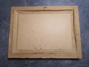 RARITA  - dobový obraz Osvobození boj barikáda 1945 - 11