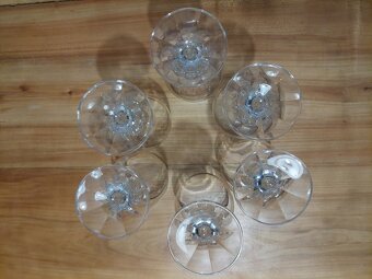 6 křišťálová sklenička, skleničky na víno či vodu, zlacené - 11