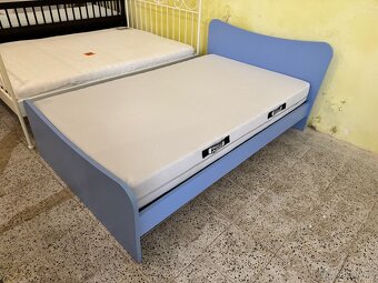 Hezká modrá postel-letiště 120x200 komplet - 11