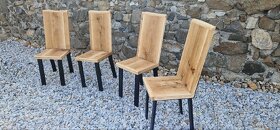 Masivní dubové židle k jídelnímu stolu - 11