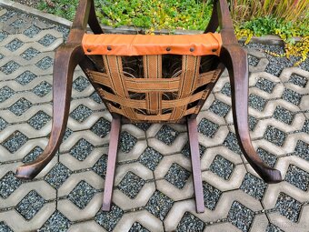 Starožitné zámecké křesílko, židle s opěrkami - 11