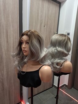 Paruka s krajkou platinovou blond ombré 7168 - 11