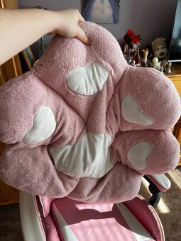 Herní růžová židle - 11