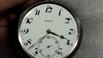 Starožitné pánské kapesní hodinky DOXA, medaile - 11