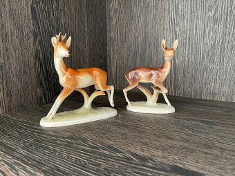 Poválečný myslivecký porcelánový RoyalDux set - 11