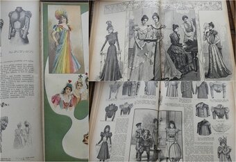 Nové Pařížské módy, svázaný ročník 1898, starý módní časopis - 11