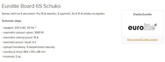 Disco ovládací zásuvky - Eurolite Board 6S Switch za 499,-Kč - 11