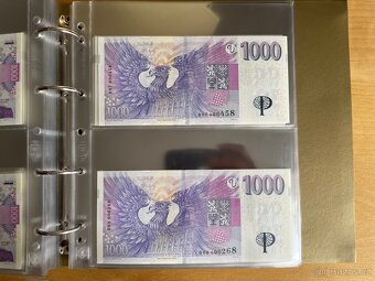 Kompletní R sada 1 000 Kč s přítiskem ČNB včetně Specimena - 11
