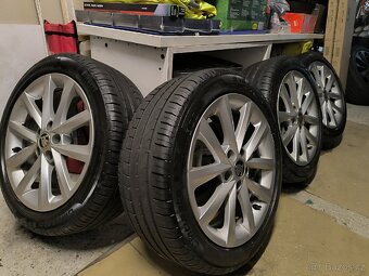 Alu kola Škoda Fabia III 5x100 r16 Originál,pneu7mm215/45/16 - 11
