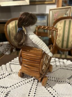 Malá Starožitná panenka s kočárkem - 11