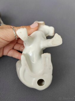 Sedící a smutný porcelánový figurky štěňata Bígl styl Lladro - 11