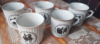 Hrnky starožitné rokoko Dubí Czechoslovakia - 11