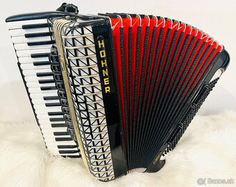 Predám akordeón Hohner Atlantic 120 bas De Luxe Výborný zvuk - 11