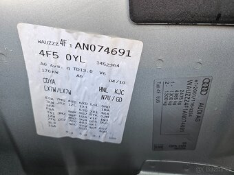 Audi A6 Avant 3.0 TDI, 176 kw, r.v. 2010, nepojízdné - 11