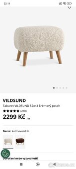 Prodám Křeslo a Taburet VILDSUND JYSK - 11